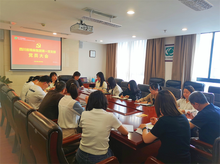 棉麻集團第一黨支部召開黨員大會暨“學思想、強黨性、重實踐、建新功”5月主題黨日